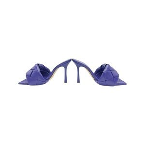 Purple Bottega Veneta Lido Leather Mules